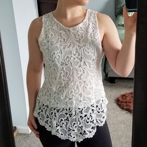 Lace Style White Top